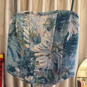 Windsor Teal Tapestry Corset